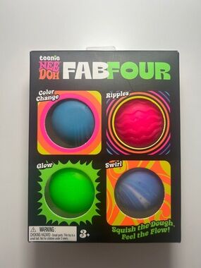 NeeDoh Teenie Fab Four 4-Pack - Assorted Colors